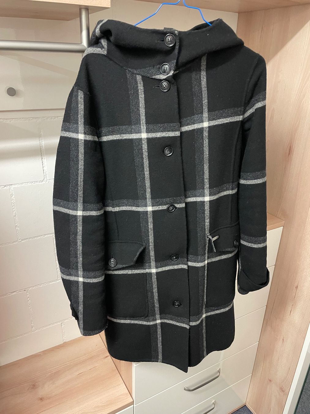 Woolrich Cappotti: Wolle Wintermantel mit Kapuze, Woolrich gr. 36 – Usato da Aesch LU venduto da reneru77
