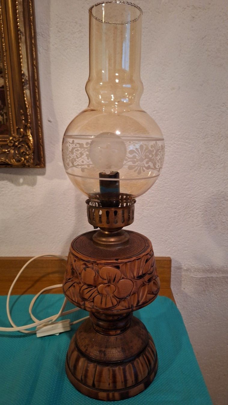 Lampade: Vintage Tischlampe , Keramik oder Ton , mit Zylinder – Usato da Dornach venduto da majo8689 3