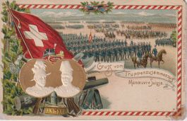 AK Gruss vom Truppenzusammenzug - Manoeuvre Suisse