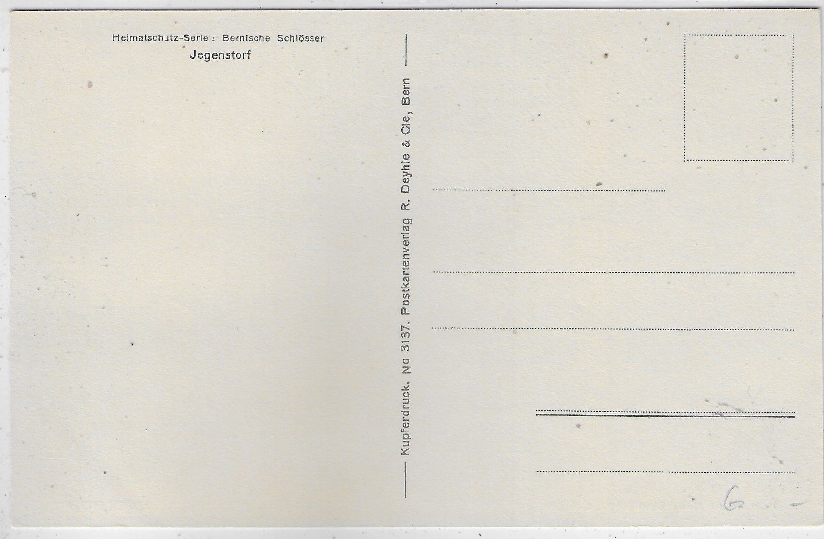 Cartoline postali: Bernische Schlösser - Jegenstorf – Usato da Ettingen venduto da Kartenplanet 1