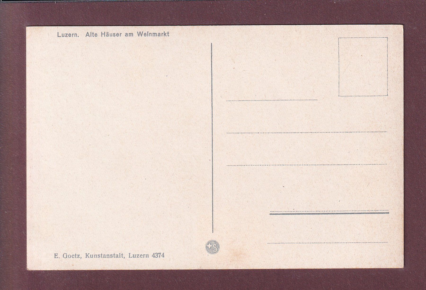 Cartes postales: LUZERN - Alte Häuser am Weinmarkt – D'occasion à Pully par nicecards 1