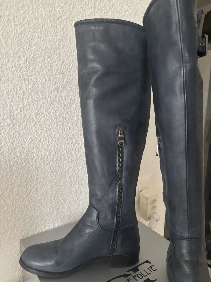 Chaussures femmes: Botte en cuir  – D'occasion à Yverdon-les-Bains par annefu 1