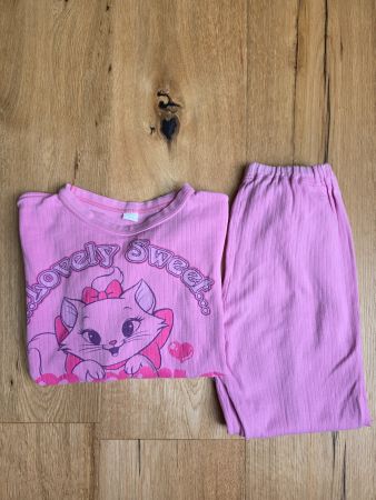 Mädchen Schlafanzug, Gr. 128, Marie Aristocats, Rosa