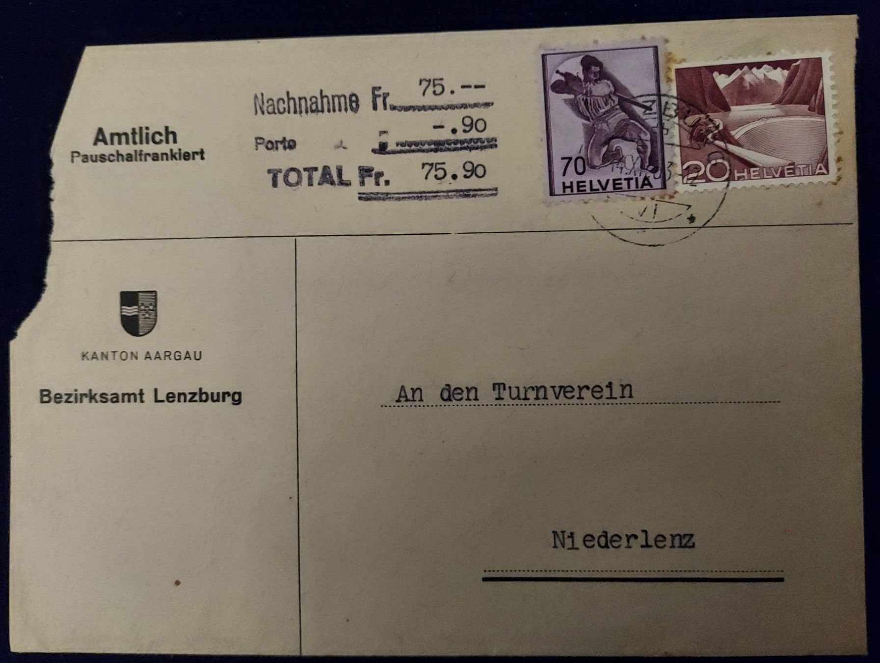 Tutti i francobolli: Brief von 1973 – Usato da Lyss venduto da rochen54 1