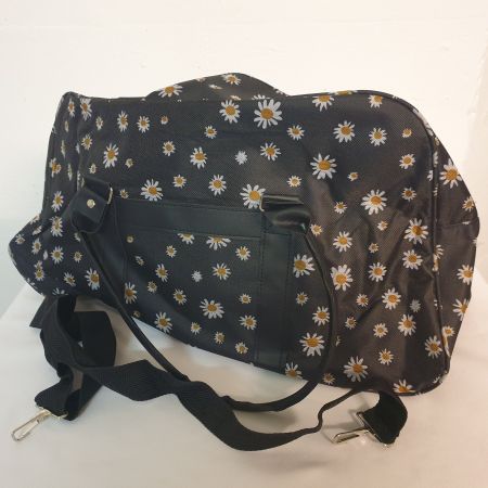 Trolleytasche / Reisetasche schwarz mit Blumenmuster neu