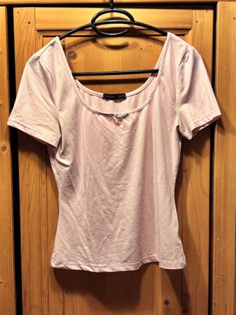 T-shirt rose poudré coquette, taille 36