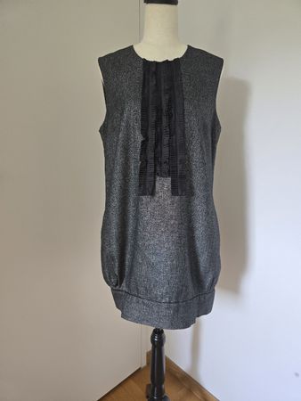 By Malene Birger Minikleid Gr. 38 – Dunkelgrau Wolle Lurex 