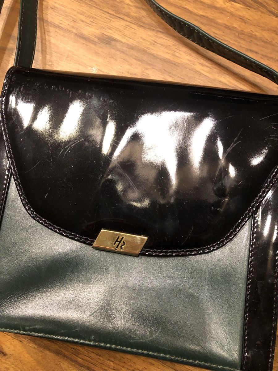 Borse da donna: Leder-Handtasche grün/schwarz – Usato da Versoix venduto da chr_2rpz 1