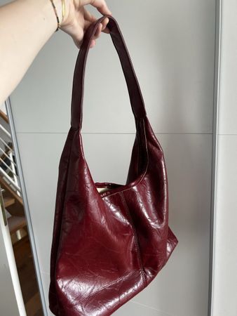Handtasche, bordeauxrot