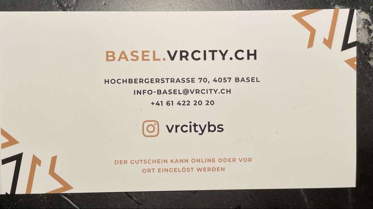 Gutscheine: Gutschein VR Center Basel – Neu und originalverpackt aus Basel von Gundeli-25 3