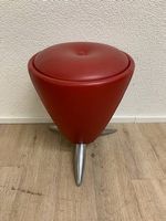 Leolux Designer Hocker Leder Rot mit Stauraum