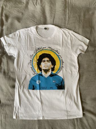 Maradona Fussball T-Shirt Gr. M weiss Kult