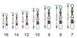 100 Stk. Wirbel mit Karabiner, div. Gr.