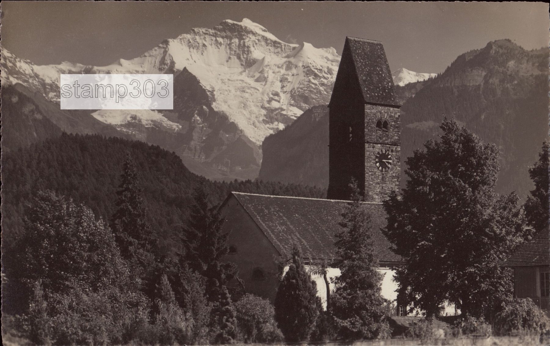Cartoline postali: AK Unterseen - Interlaken - Jungfrau – Usato da Eggersriet venduto da stamp303