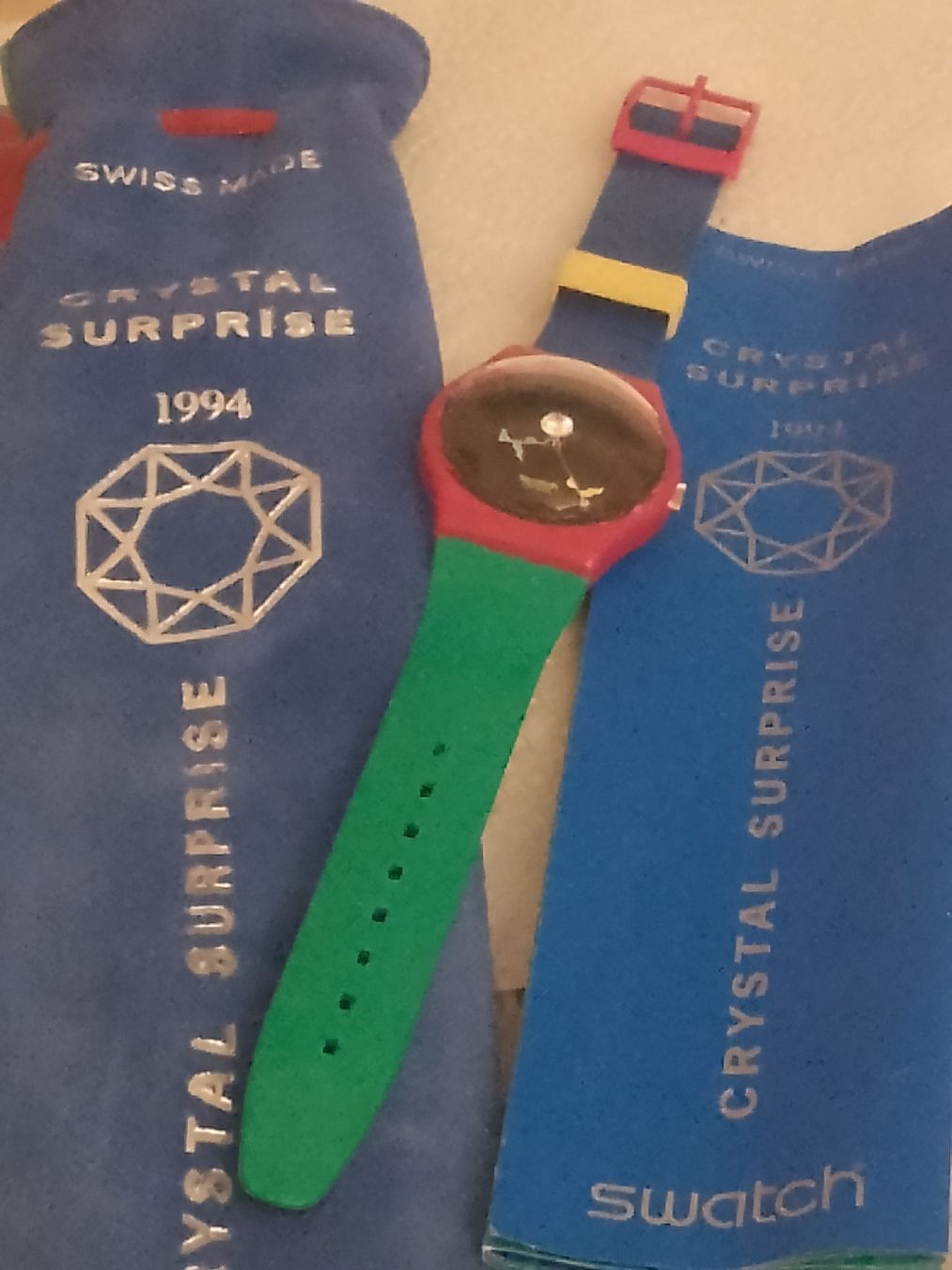 Swatch Orologi: Nos Swatch Crystal Surprise 1993 - 1994 – Nuovo e nell'imballaggio originale da Agno venduto da sam2608