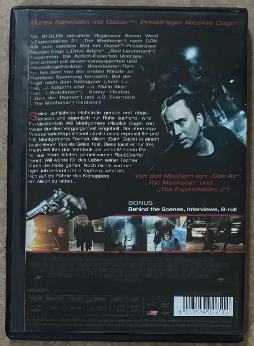 Tutti i DVDs: STOLEN  – Nuovo (secondo la descrizione) da Dietikon venduto da AndreaSch01 1