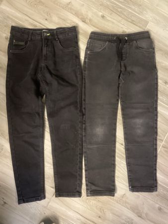 2 coole Schwarze stretch Jeans, Gr. 146Top Zustand