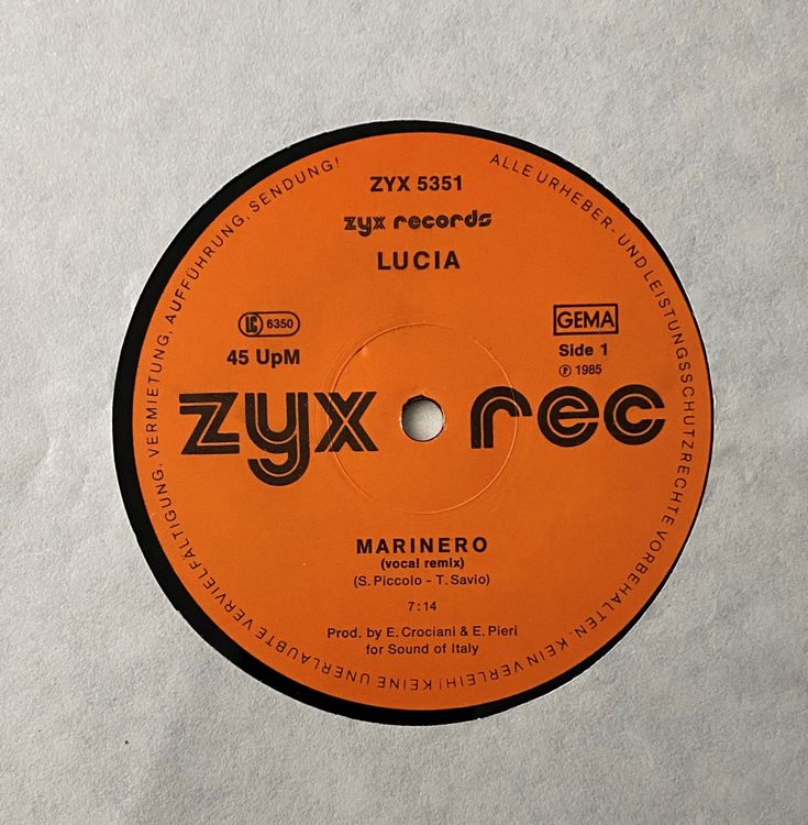 LUCIA / MARINERO Remix 12 イタロ-