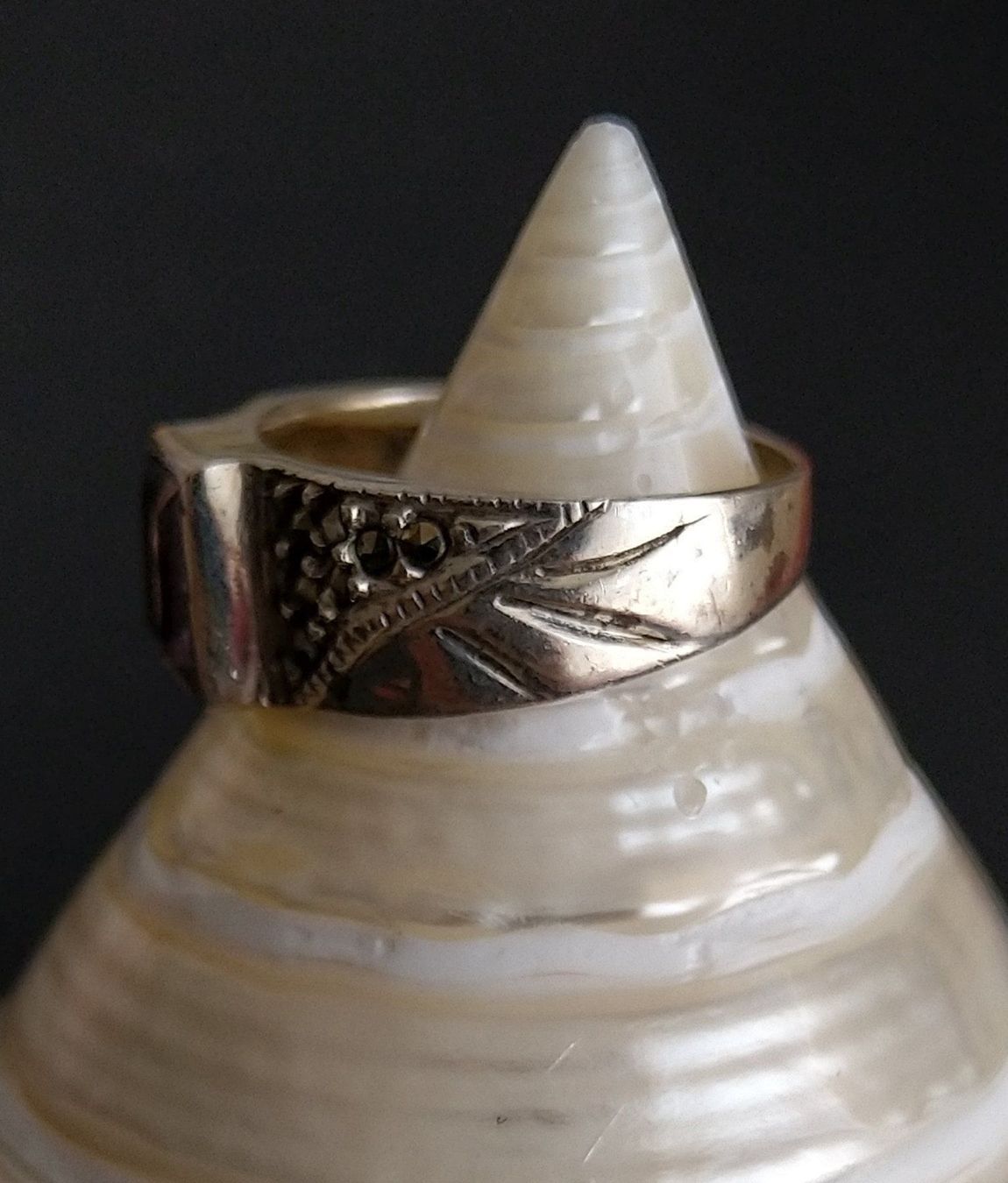 Anelli: AMETHYST & MARKASITEN RING IN 925 SILBER – Usato da Romanshorn venduto da Glitzer-Paradies 4