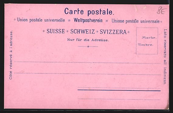 Ansichtskarten: Litho Interlaken, Ortsansicht mit Fluss  – Gebraucht aus Berlin von bartko-reher 1