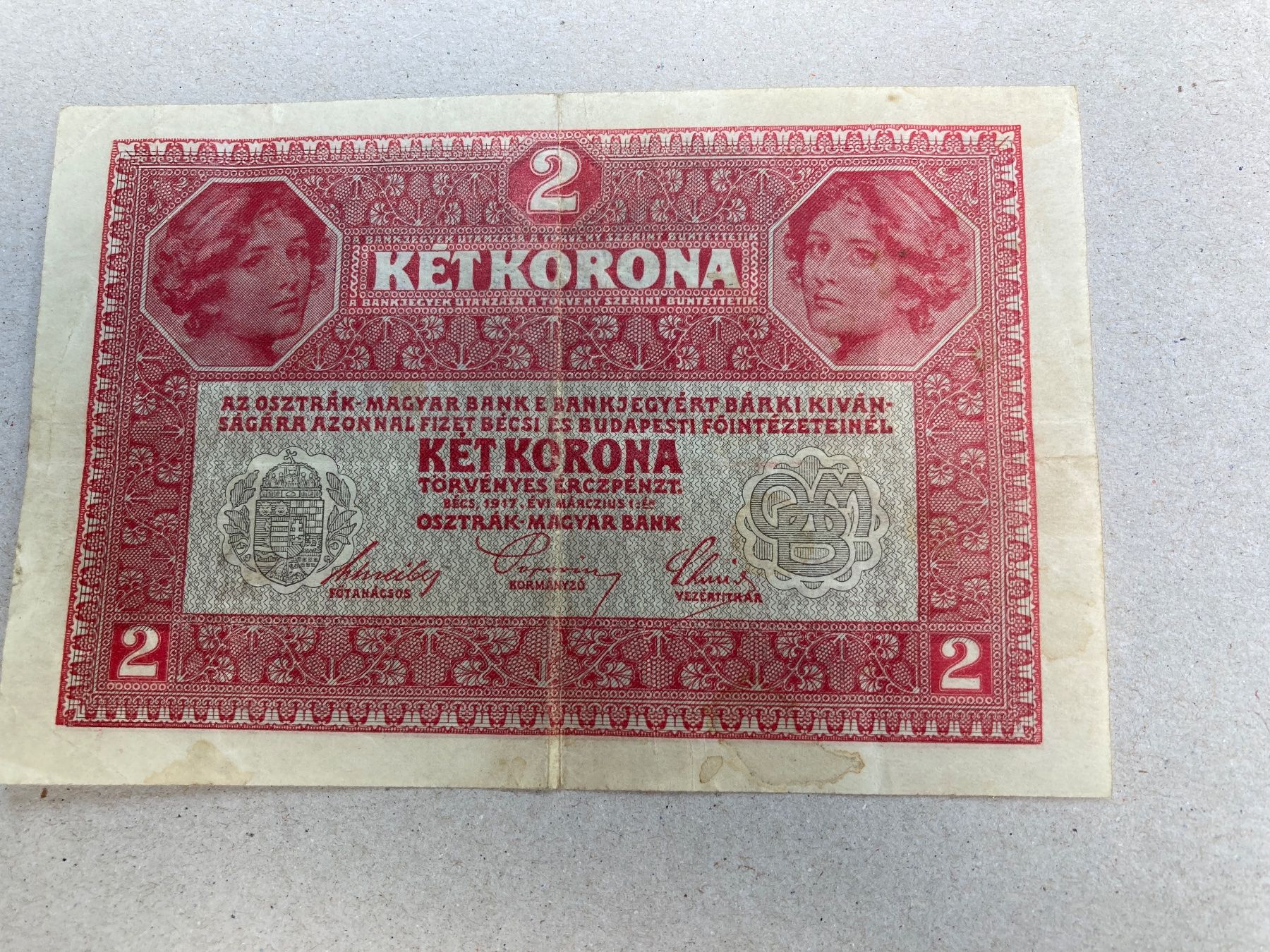 Banconote: Deutschösterreich Zwei Kronen - 1917 – Usato da Zürich venduto da Ralfli 1