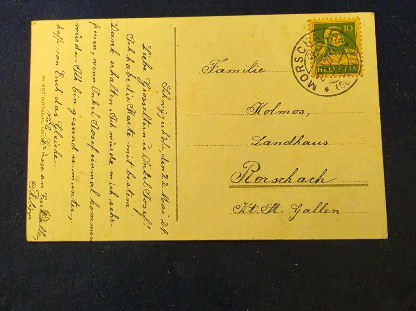 Cartoline postali: Dampfschiff Stadt Luzern 1927 – Usato da Wald AR venduto da Bwaldy 1