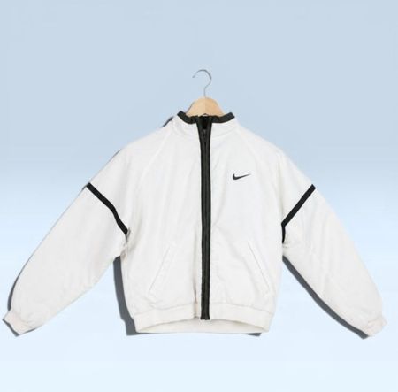 Nike Veste vintage blanche et verte logo brodé taille M