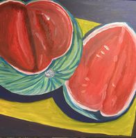 Gemälde "Wassermelone" - Sommerliche Kunst für Ihr Zuhause!