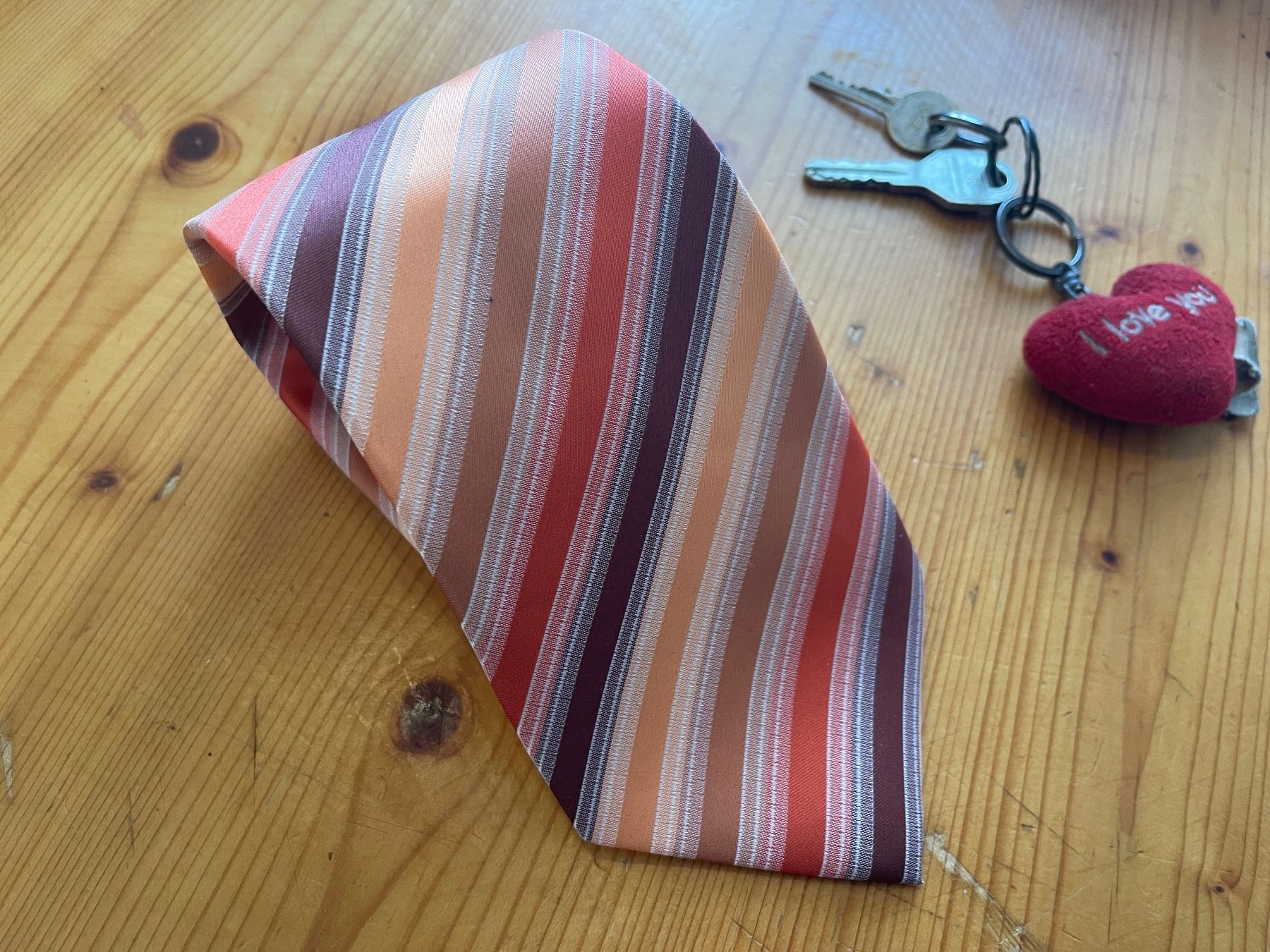 Cravatte: Kravatte Orange gestreift,  Polyester – Nuovo (secondo la descrizione) da Weinfelden venduto da ice_heart_xx