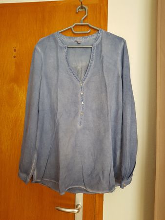 Chemisier Esprit bleu en viscose, taille 40, comme neuf!