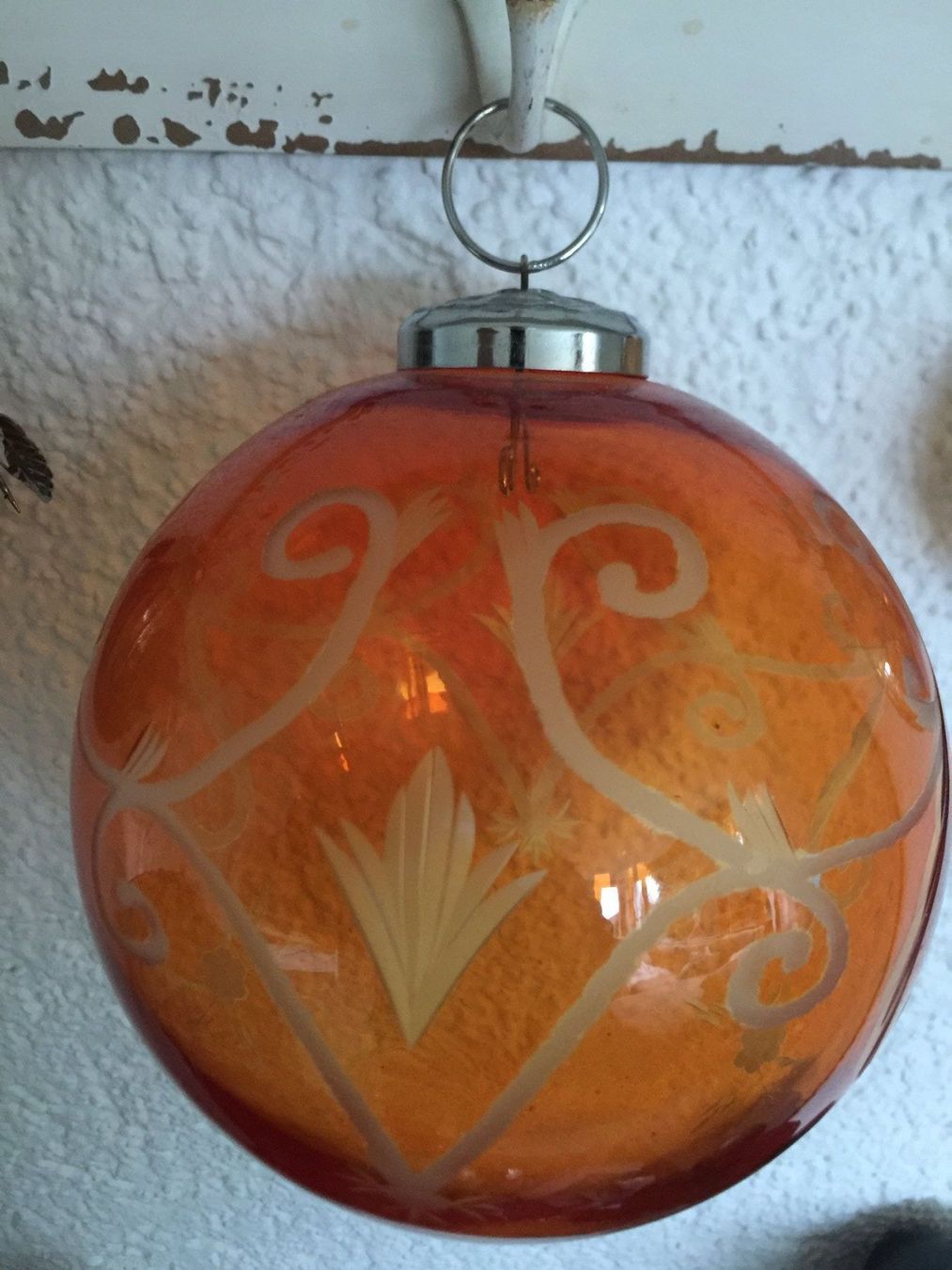 Alle Dekorationen: Grosse 20 cm  geschliffene Weihnachtskugel Glas – Neu (gemäss Beschreibung) aus Kirchdorf AG von coco123