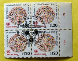 4 er Block Nations Unies gestempelt  ﻿Siehe Original Fotos ﻿