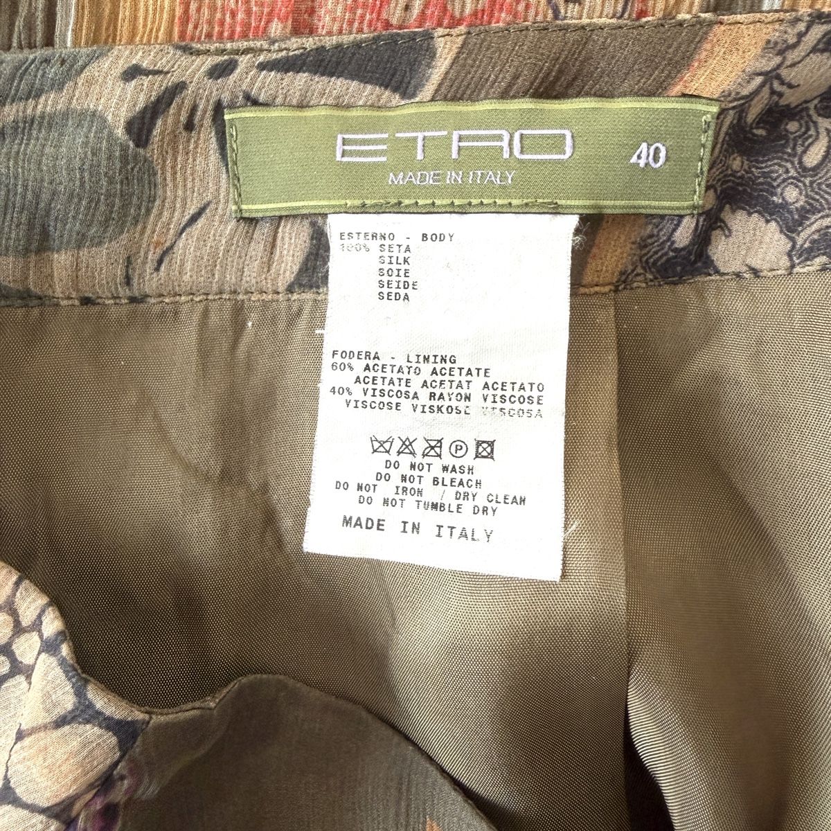 Etro Gonne: ETRO Silk Skirt – Nuovo (secondo la descrizione) da Freienbach venduto da Avviivva_Shop 6