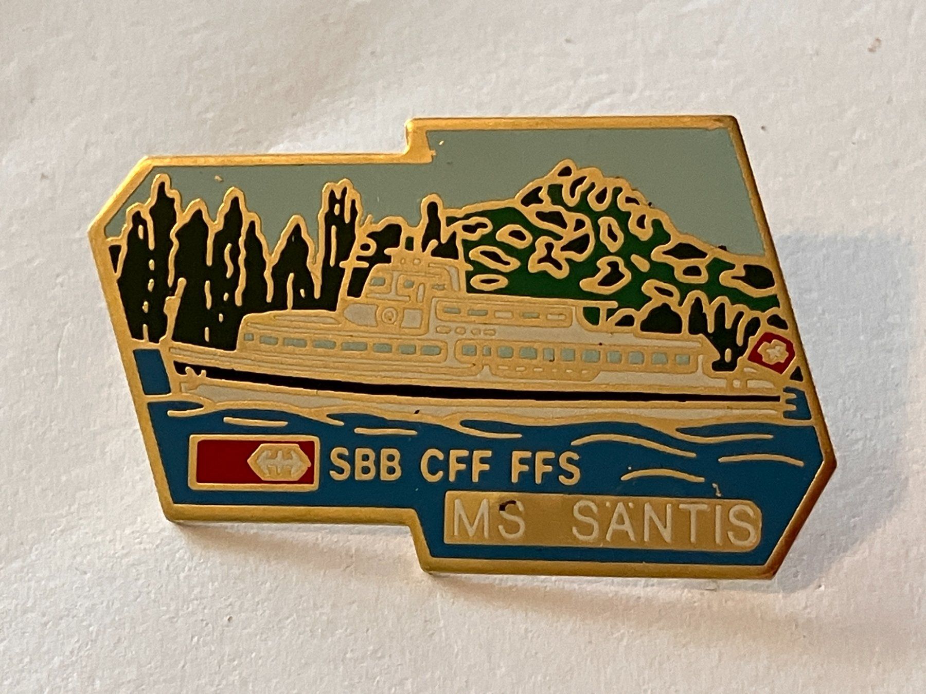 Placchette & Badge: 1 Pin SBB Schifffahrt MS Säntis – Usato da Basel venduto da djwwpp