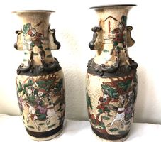 Asiatika - 2x Chinesische Keramik Vasen - 50er/60er Jahre