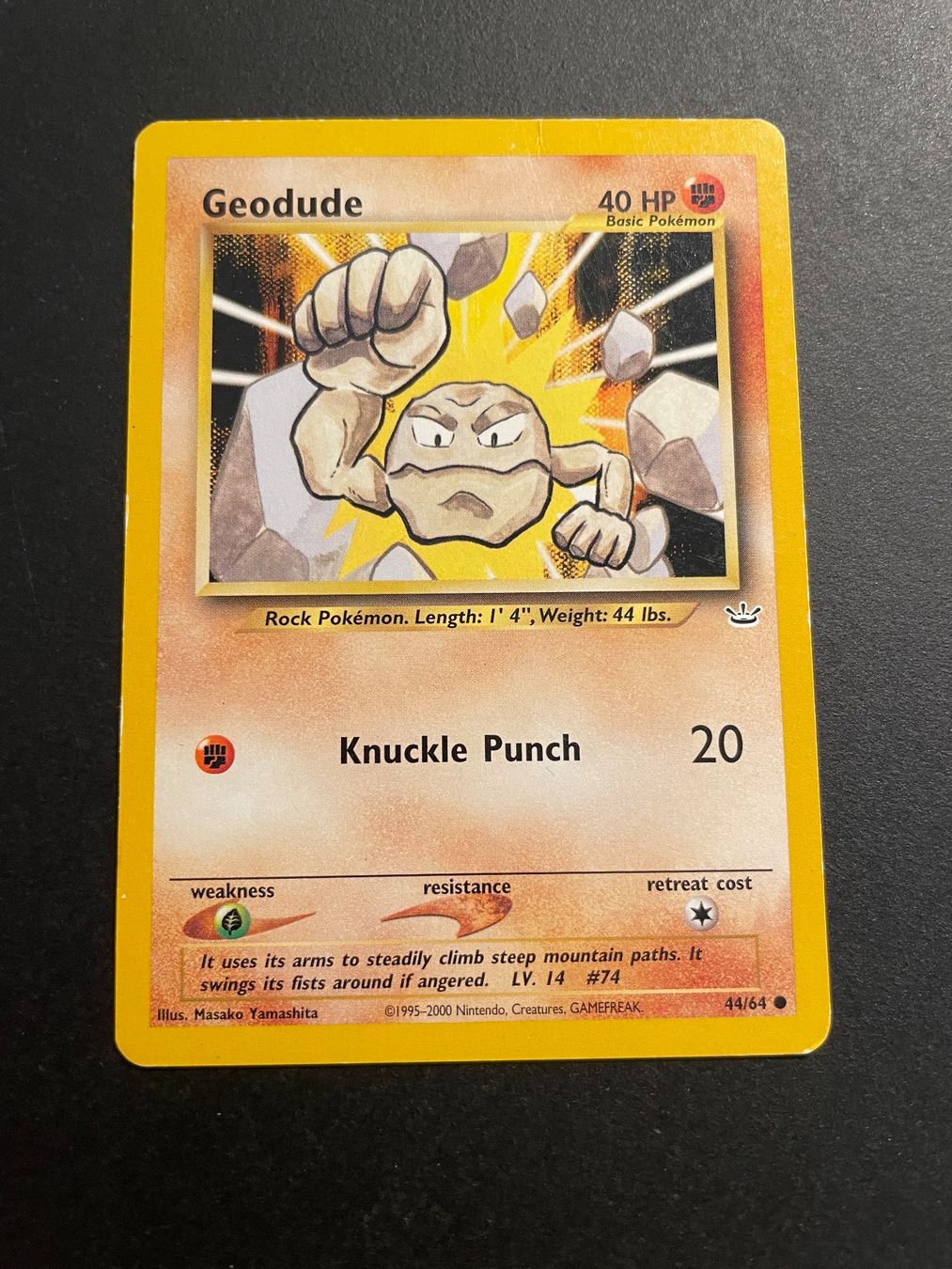 Pokémon Carte collezionabili: Geodude - 44/64 Neo Revelation – Usato da Zürich venduto da pokemon_cards
