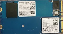 2x Western Digital 512GB NVMe SSDs Top.