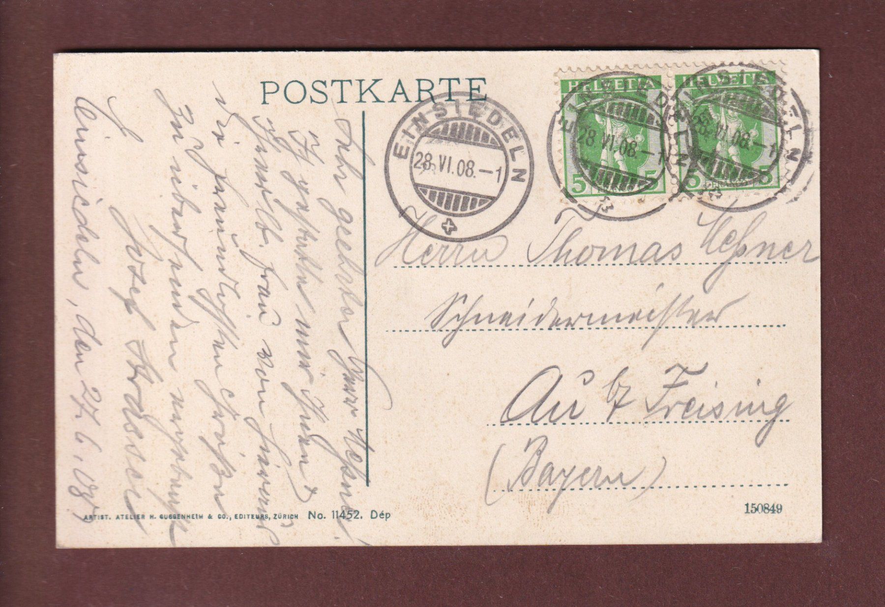 Cartes postales: EINSIEDELN - 1908 – D'occasion à Pully par nicecards 1