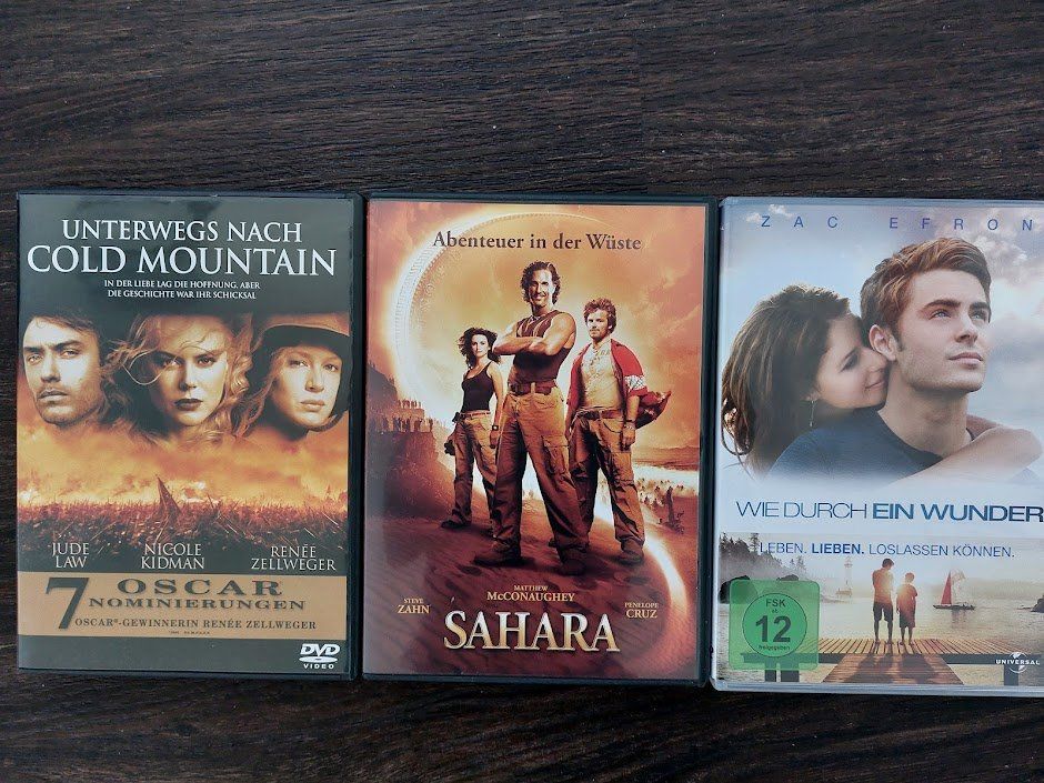 3 DVDs: Cold Mountain, Sahara, Wie durch ein Wunder | Kaufen auf Ricardo