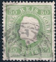 Briefmarken Portugal 1870; 50 Reis Zähnung 13 1/2