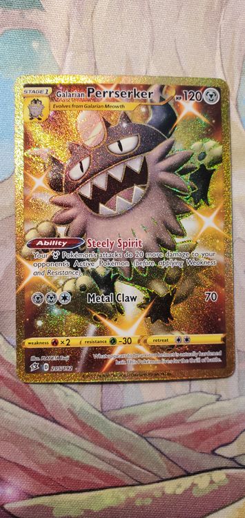 pokemon card EN gold full art galarian perrserker | Kaufen auf Ricardo