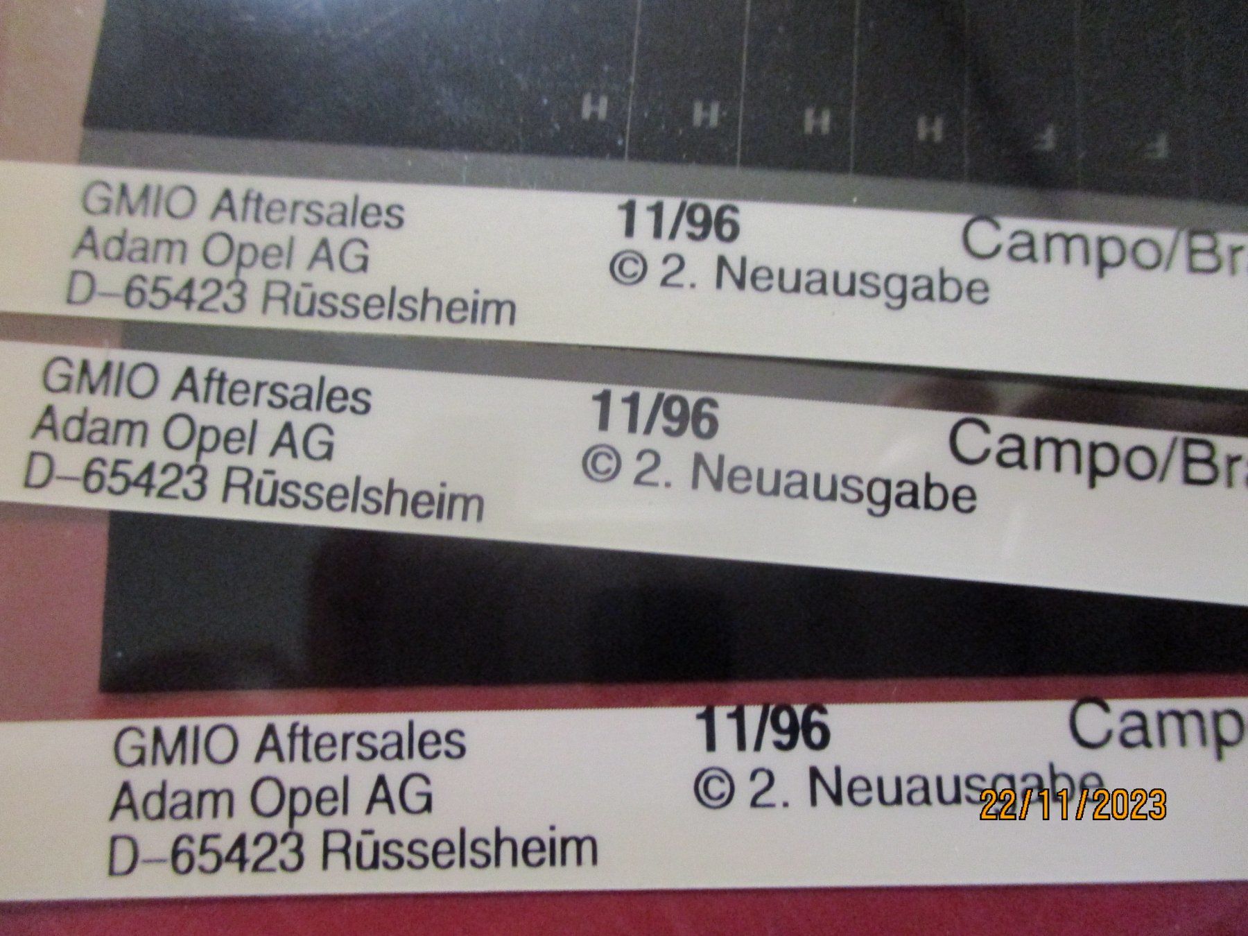 Opel Documenti: SERVICEANLEITUNG OPEL CAMPO / BRAVA – Usato da Langnau i. E. venduto da Superseven69 2