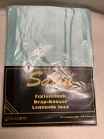 Satin Fixleintuch 90/190cm Hellblau