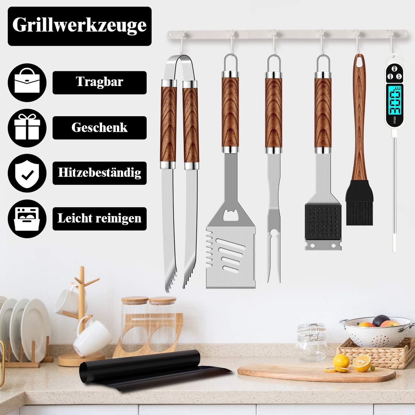 Set di posate: Edelstahl Grillzubehör Set – Nuovo e nell'imballaggio originale da Nuglar venduto da SaleRitter 2