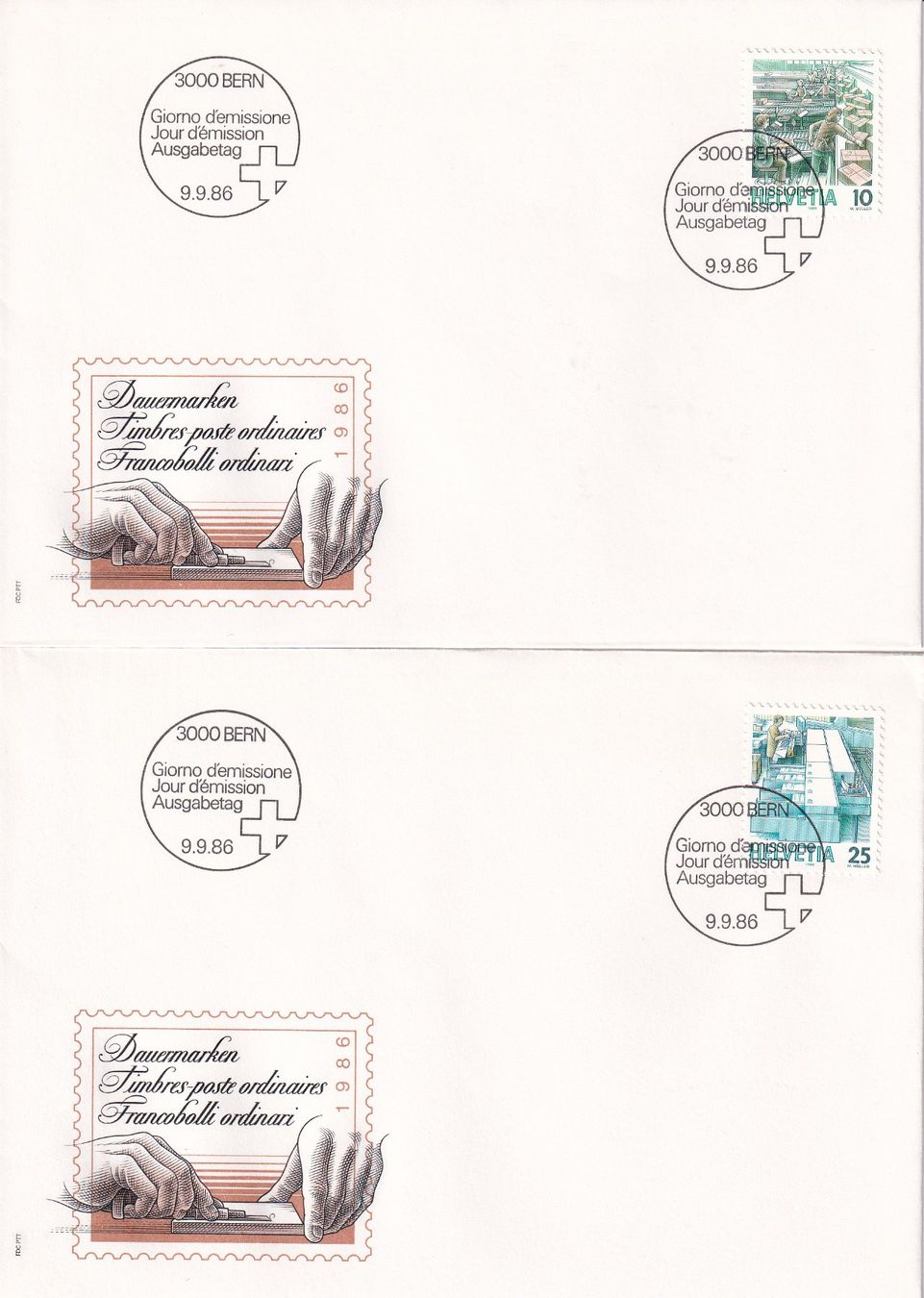 Tutti i francobolli: Lot 13 Briefe FDC 1986 - 1987 – Usato da Rossa venduto da becky05 1