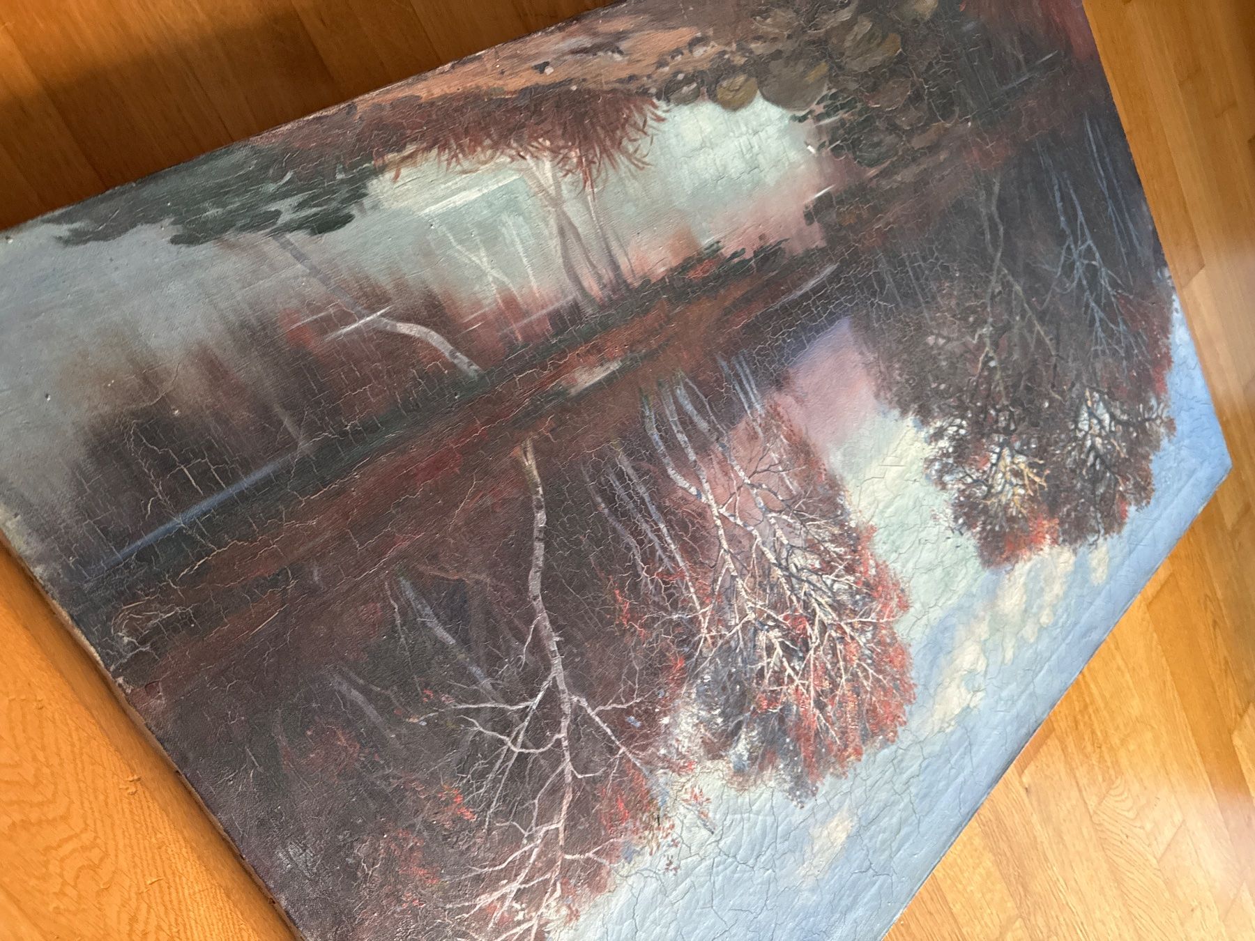 Tableaux: Gemälde Landschaft mit Bach und Bäumen – D'occasion à Zürich par rom_mm69 5