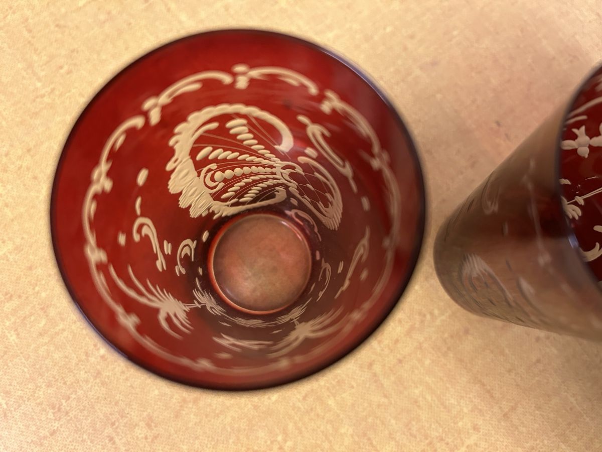 Bicchieri: 2 Schönes Schnapsgläser Böhmische Glas geschliffen. – Usato da Lanzenhäusern venduto da vic63 2