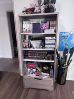 Regal mit Schublade grau-braun, gebraucht