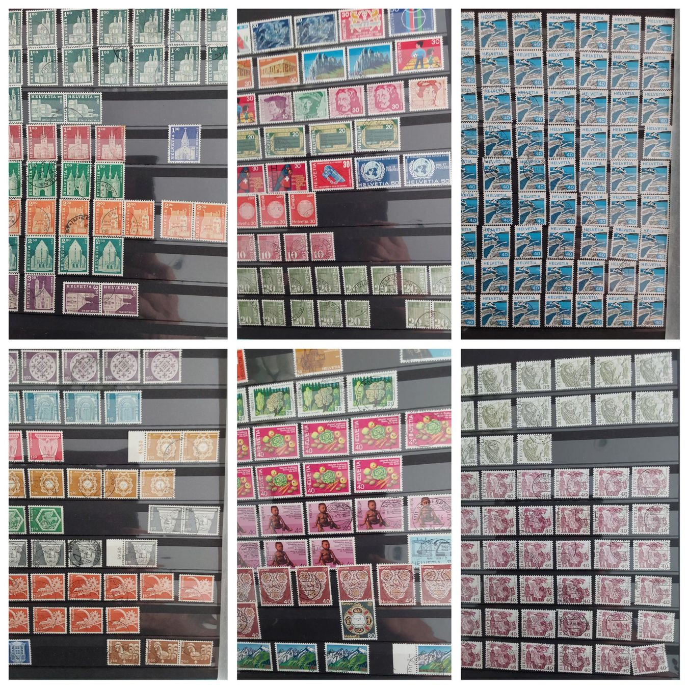 Alle Briefmarken: 2 Grosse CH Briefmarken-/Dublettenalben – Gebraucht aus Münchwilen AG von Nesar 8
