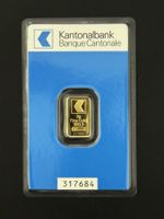 Goldbarren 2 g Kantonal Bank